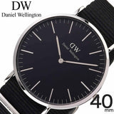 Daniel Wellington Classic Cornwall Black Dial Black Nylon Strap Watch For Women - DW00100149