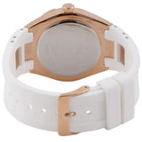 Guess Luna Diamonds White Dial White Rubber Strap Watch for Women - W0653L4