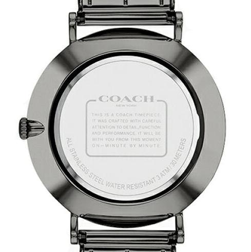 Coach Charles Black Dial Grey Mesh Bracelet Watch for Men - 14602145