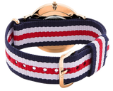 Daniel Wellington Classic Canterbury White Dial Two Tone Nylon Strap Watch For Men - DW00100002