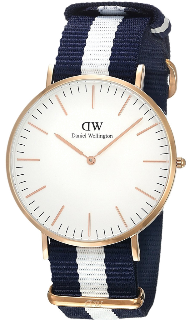 Daniel Wellington Classic Glasgow White Dial Two Tone NATO Strap Watch for Men - DW00100004
