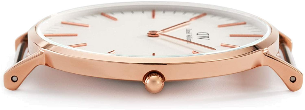 Daniel Wellington Classic South Hampton White Dial Two Tone Nylon Strap Watch For Women - DW00100034