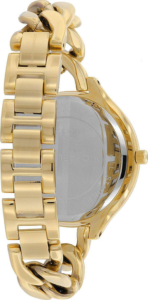 Michael Kors Runway Gold Dial Gold Steel Strap Watch for Women - MK3222