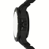 Emporio Armani Sea Explorer Automatic Yellow Dial Black Silicone Strap Watch For Men - AR60085