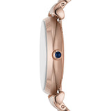 Emporio Armani Gianni T-Bar Quartz Crystals Black Dial Gold Steel Strap Watch For Women - AR11423