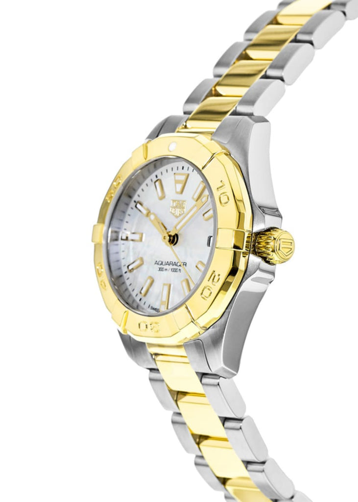 Tag Heuer Aquaracer Mother of Pearl Dial Two Tone Steel Strap Watch for Men - WBD1420.BB0321