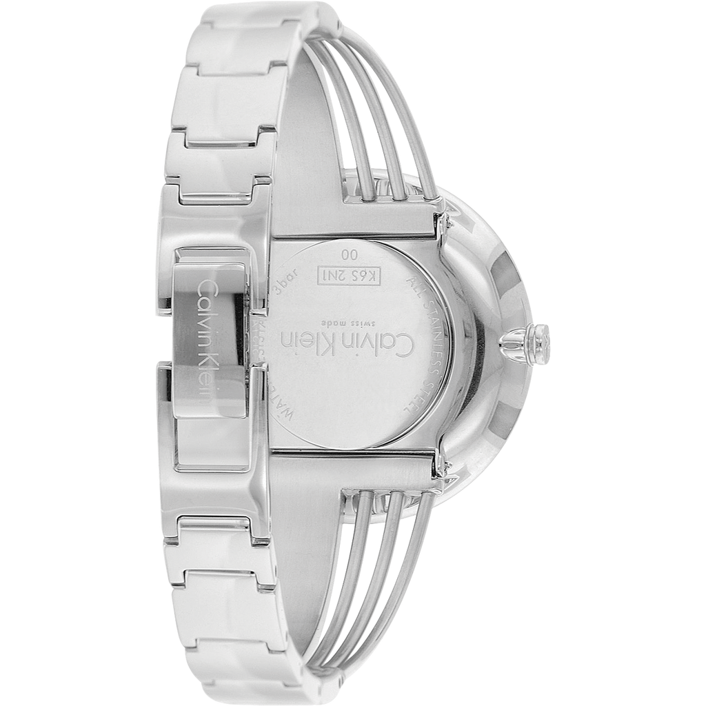 Calvin Klein Drift Silver Dial Silver Steel Strap Watch for Women - K6S2N116