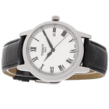 Tissot T Classic Carson White Dial Black Leather Strap Watch for Men - T085.410.16.013.00