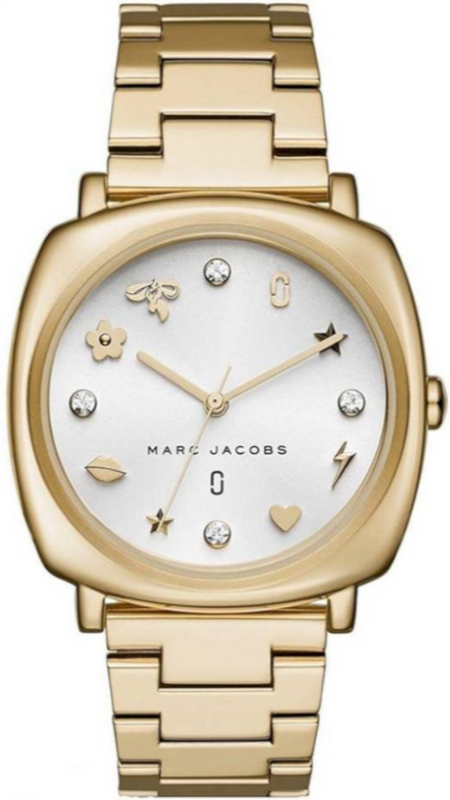Marc Jacobs Mandy White Dial Gold Steel Strap Watch for  display picture 2