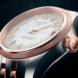 Tissot Ballade Powermatic 80 Cosc Mother of Pearl Dial Two Tone Steel Strap Watch For Women - T108.208.22.117.01