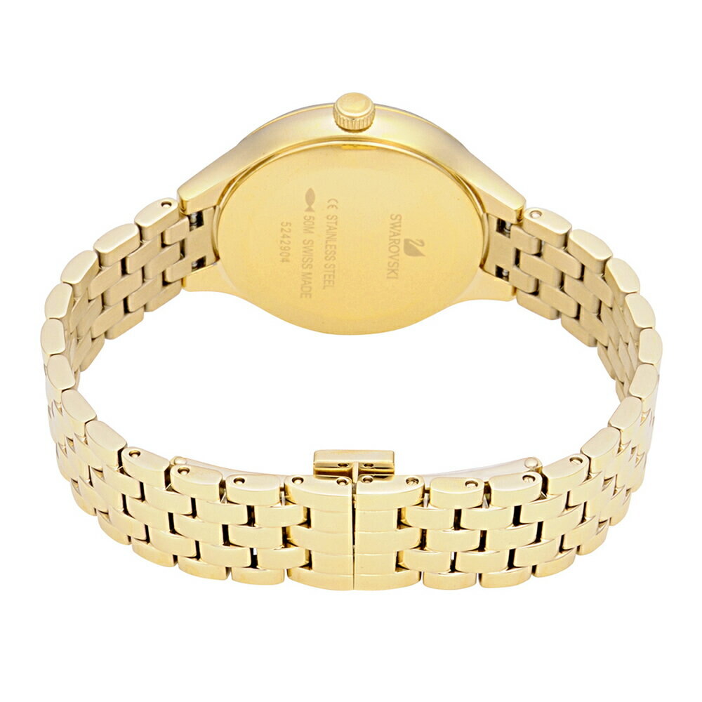 Swarovski Lovely Crystals White Dial Gold Steel Strap Watch for Women - 5242895