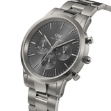 Daniel Wellington Iconic Link Chronograph Grey Dial Grey Steel Strap Watch for Men - DW00100643