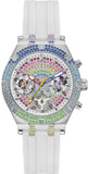 Guess Glitz Pride Limited Edition White Dial White Rubber Strap Watch for Women - GW0407L4