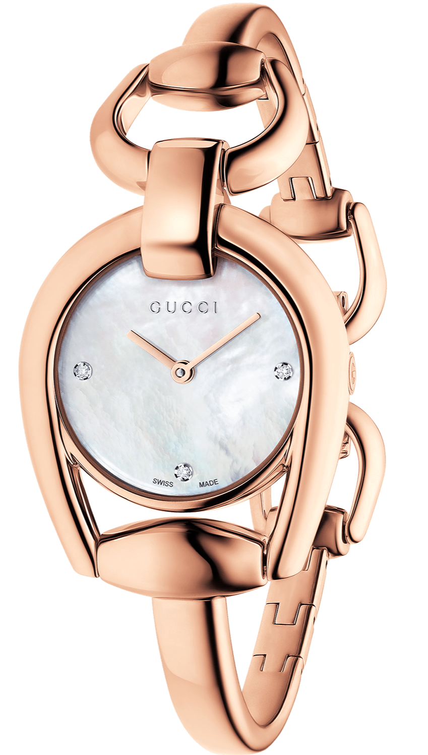 Gucci Horsebit Collection Diamonds Mother of Pearl Dial Rose  display picture 3