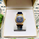 Versace Greca Blue Dial Blue Leather Strap Watch for Women - VERE00218