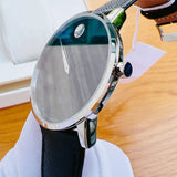 Movado Museum Classic Black Dial Black Leather Strap Watch for Men - 0607194