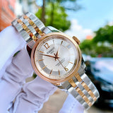 Tissot Ballade Powermatic 80 Mother of Pearl Silver Dial Two Tone Steel Strap Watch For Women - T108.208.22.117.00