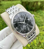 Omega De Ville Prestige Co-Axial Black Dial Silver Steel Strap Watch for Men - 424.10.40.20.01.001