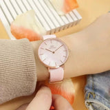 Daniel Wellington Petite Mother of Pearl Pink Dial Pink Nylon Strap Watch For Women - DW00100512