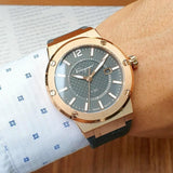 Salvatore Ferragamo F-80 Classic Green Dial Green Rubber Strap Watch for Men - SFHY02022