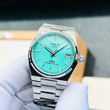 Tissot PRX Powermatic 80 Light Green Dial Silver Steel Strap Watch for Men - T137.207.11.091.01