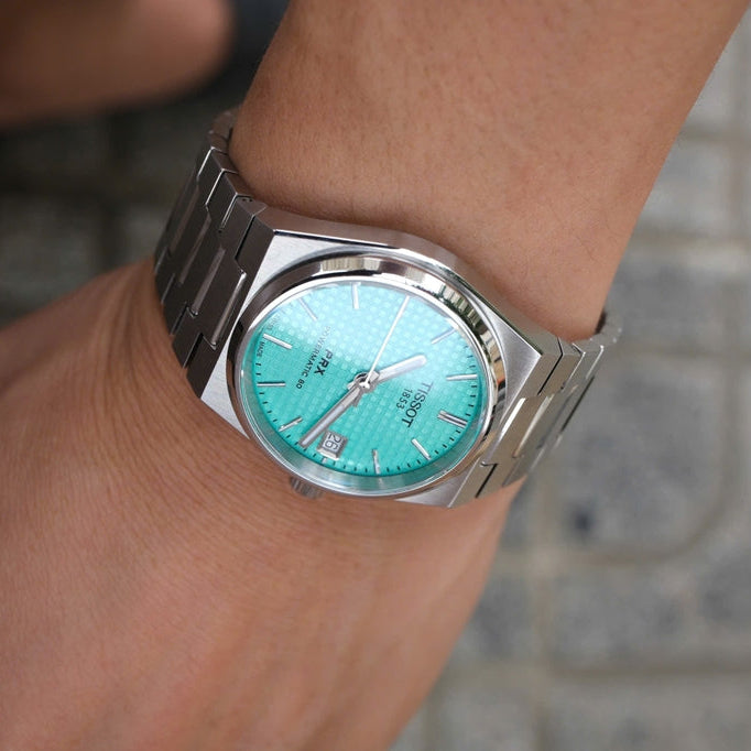 Tissot PRX Powermatic 80 Light Green Dial Silver Steel Strap Watch for Men - T137.207.11.091.01
