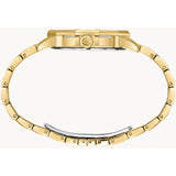 Bulova Crystal Collection Octova White Dial Gold Steel Strap Watch for Men - 98C126