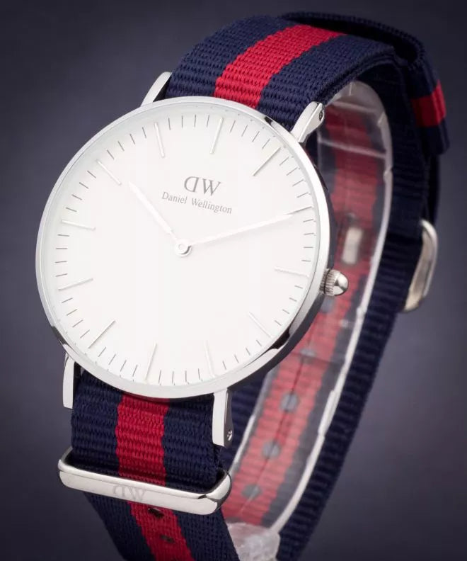 Daniel Wellington Classic Oxford White Dial Two Tone NATO Strap Watch For Women - DW00100046