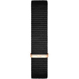 Daniel Wellington Petite Cornwall Black Dial Black Nylon Strap Watch for Women - DW00100247