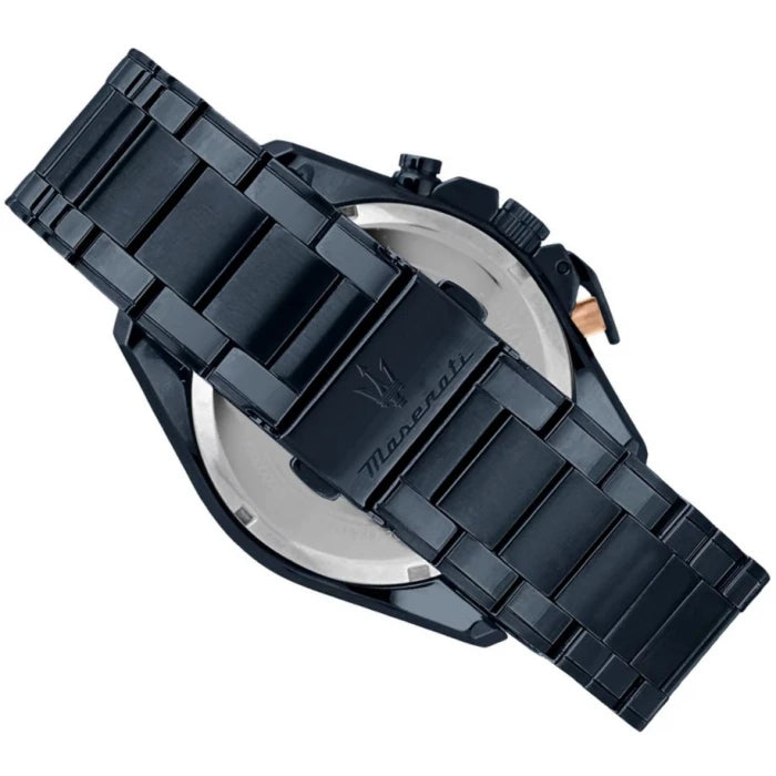 Maserati Traguardo Chronograph Blue Dial Blue Steel Strap Watch For Men - R8873612054