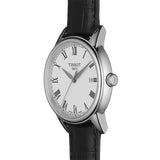 Tissot T Classic Carson White Dial Black Leather Strap Watch for Men - T085.410.16.013.00