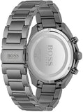Hugo Boss Distinct Grey Dial Gren Steel Strap Watch for Men - 1513858
