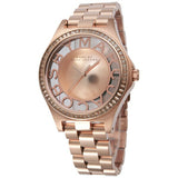 Marc Jacobs Henry Transparent Rose Gold Dial Rose Gold Steel Strap Watch for Women - MBM3339