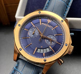 Maserati Circuito Blue Dial Blue Leather Strap Watch For Men - R8871627002