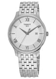 Tissot T Classic Tradition Silver Dial Silver Steel Strap Watch For Men - T063.610.11.038.00