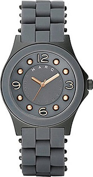 Marc Jacobs Pelly Grey Dial Grey Silicone Strap Watch for Women - MBM2537