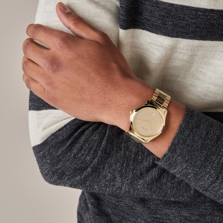 Gucci G Timeless Gold Dial Gold Steel Strap Unisex Watch - YA126461