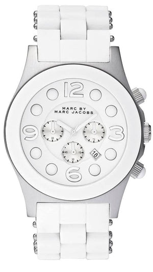 Marc Jacobs Pelly White Dial White Silicone Strap Watch for Women - MBM2565