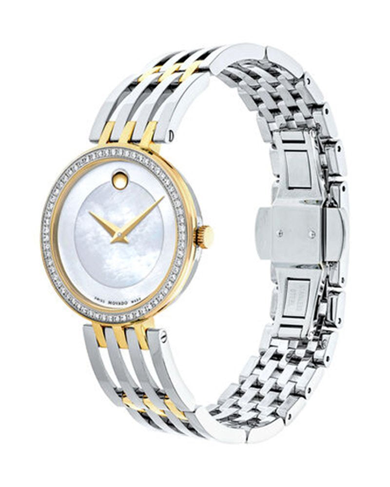 Movado Esperanza Mother of Pearl Dial Two Tone Steel Strap Watch For Women - 0607085