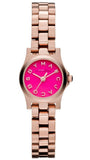 Marc Jacobs Henry Dinky Pink Dial Rose Gold Steel Strap Watch for Women - MBM3203