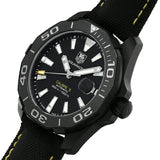 Tag Heuer Aquaracer Calibre 5 Automatic Black Dial Black Nylon Strap Watch for Men - WAY218A.FC6362