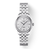 Tissot Le Locle Lady Automatic Diamonds Silver Dial Silver Steel Strap Watch For Women - T006.207.11.036.00