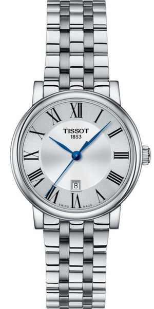 Tissot Carson Premium Lady Silver Dial Silver Steel Strap Watch For Women - T122.210.11.033.00