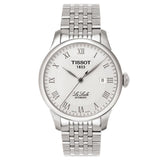 Tissot T Classic Le Locle Automatic White Dial Silver Steel Strap Watch For Men - T41.1.483.33