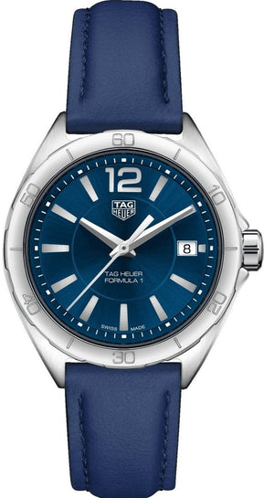 Tag Heuer Formula 1 Quartz Blue Dial Blue Leather Strap Watch for Women - WBJ1312.FC8231