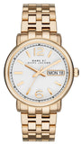 Marc Jacobs Fergus White Dial Gold Steel Strap Watch for Women - MBM8647