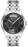 Tissot T Classic T One Automatic Black Dial Silver Steel Strap Watch For Men - T038.430.11.057.00