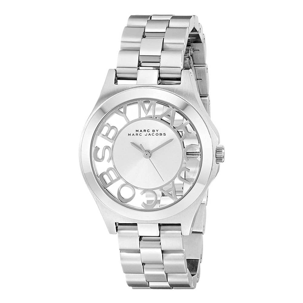 Marc Jacobs Henry White Dial Silver Steel Strap Watch for Women - MBM3291