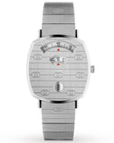 Gucci Grip Quartz Silver Dial Silver Steel Strap Watch For Women - YA157401
