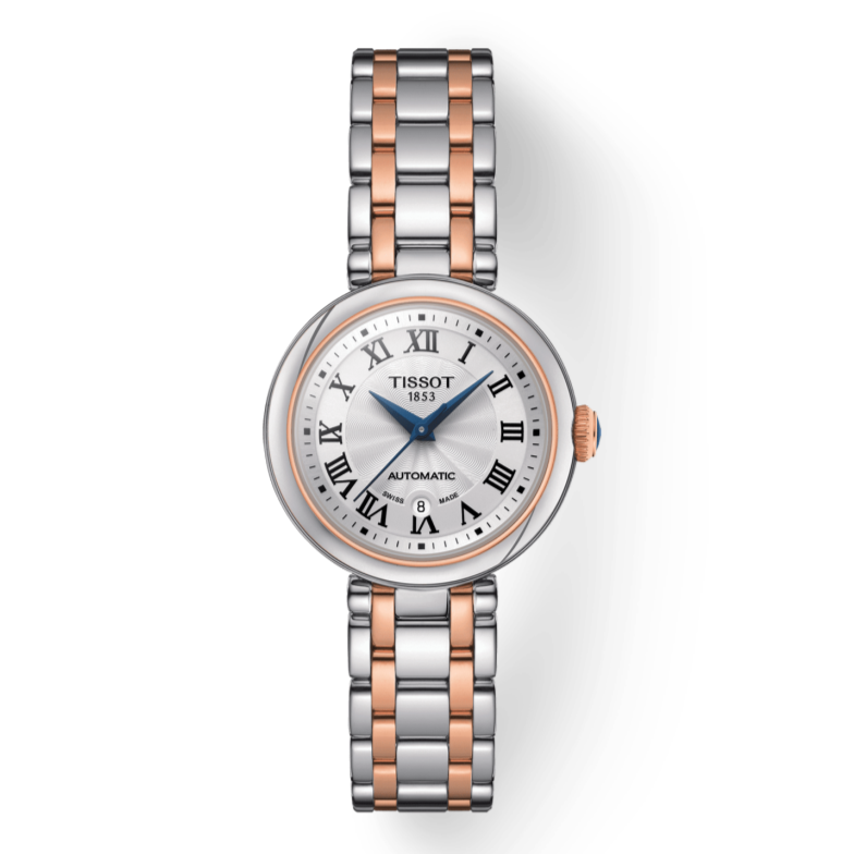 Tissot Bellissima Automatic Silver Dial Two Tone Steel Strap Watch For Women - T126.207.22.013.00